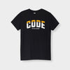 Code Mens Curved Split Graphic Tee Black