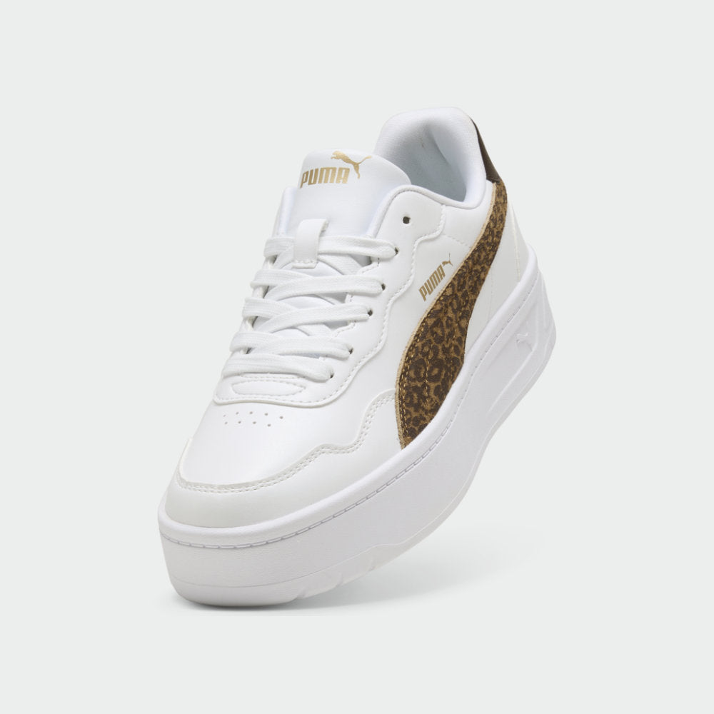 Puma Womens Court Lally Skye Feline Sneakers White