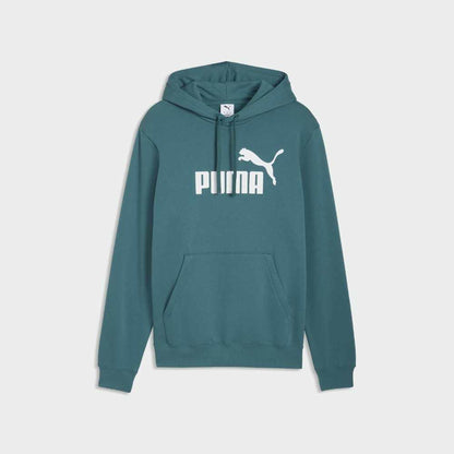 Puma Mens Essentials No 1 Logo Hoodie Green