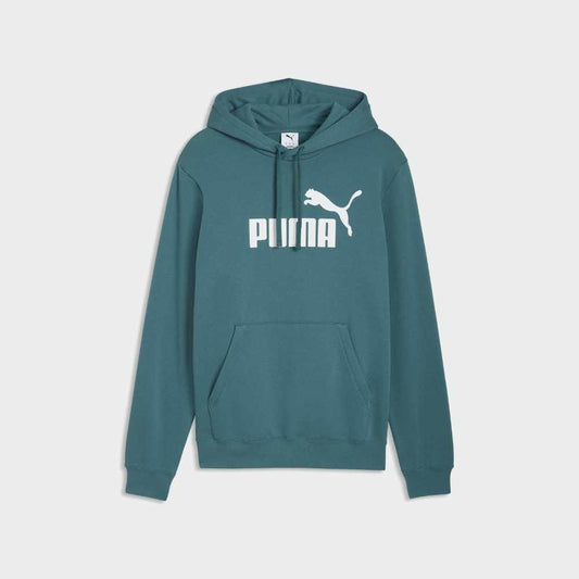 Puma Mens Essentials No 1 Logo Hoodie Green