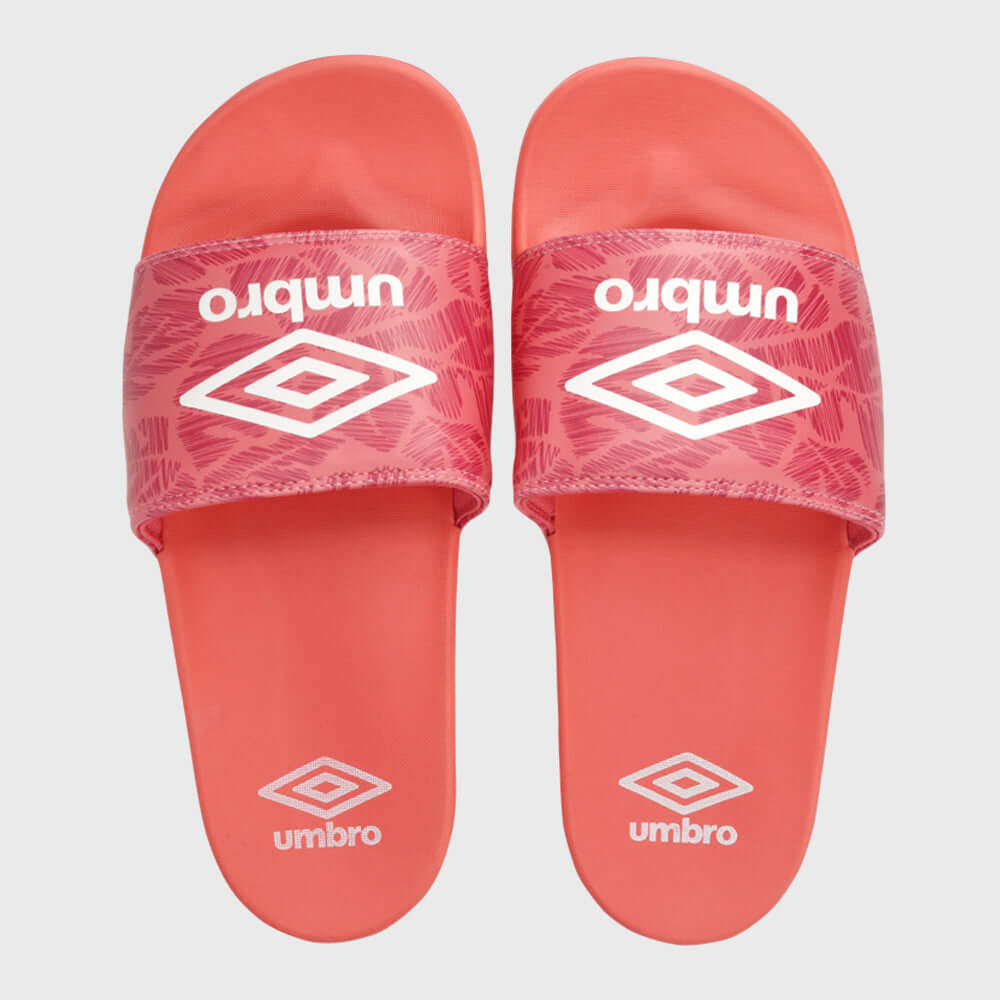 Umbro Womens Printed Slides Pink