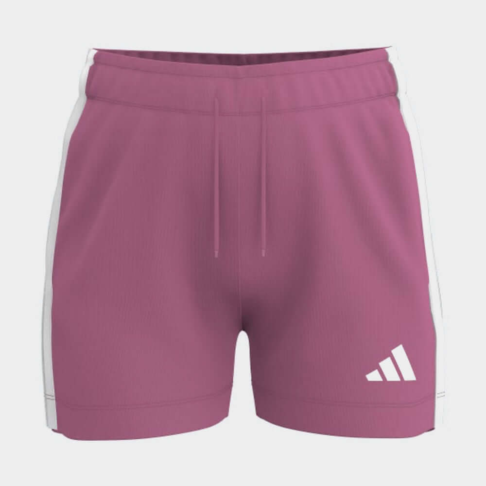 Adidas Girls 3 Strips Shorts Pink