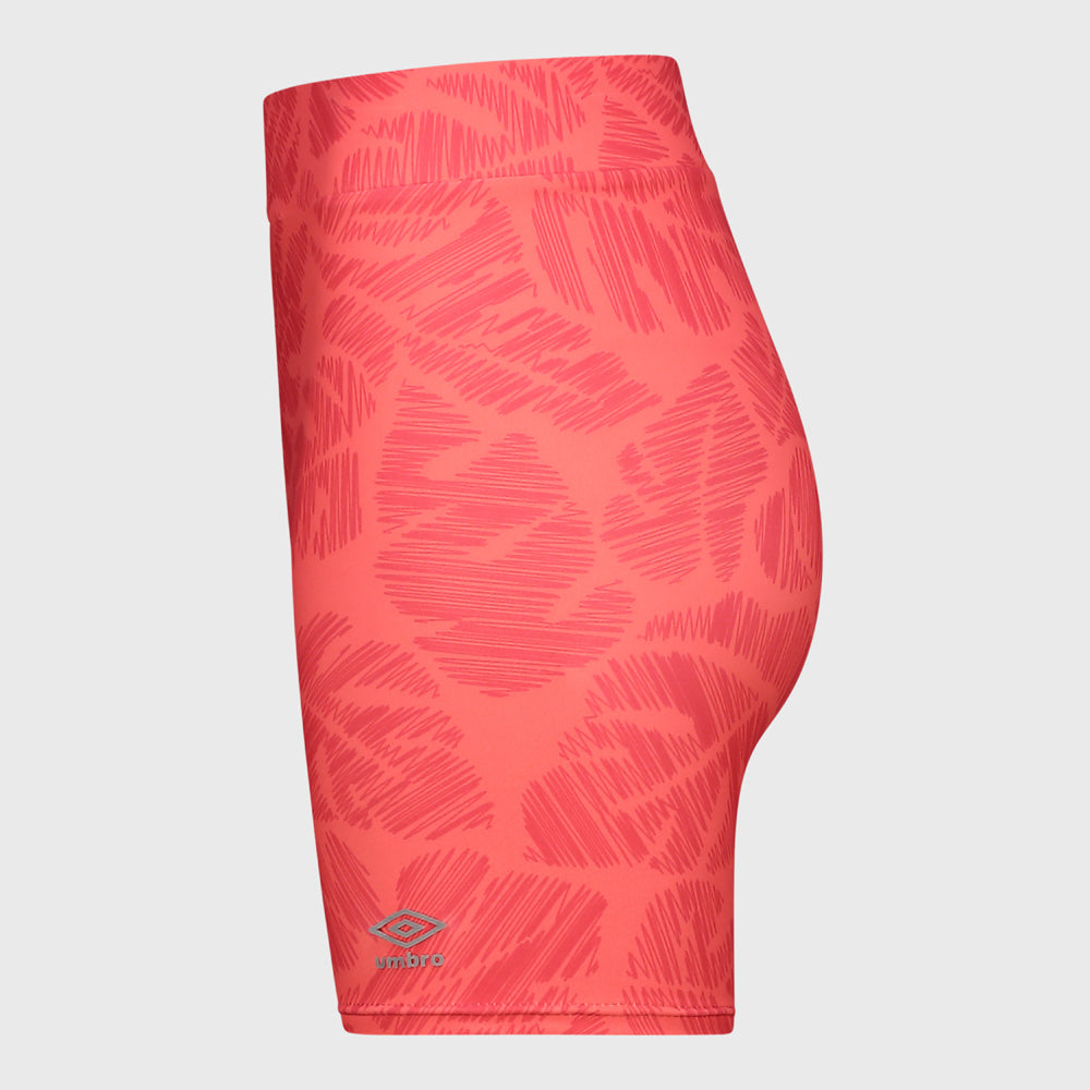 Umbro Womens Itsy All Over Print Bike Shorts Pink
