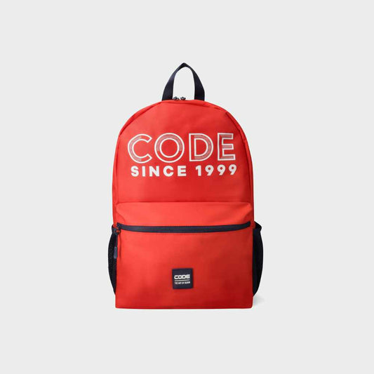 CODE Logo and Contrast Back Fire Backpack RED