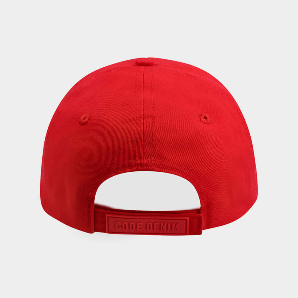Code Unisex Cotton Twill Peak Cap Red
