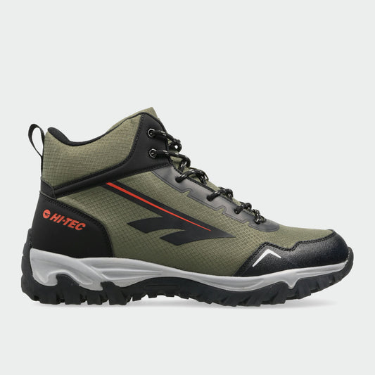 Hi-Tec Mens Voyager Mid Outdoor Shoes Olive