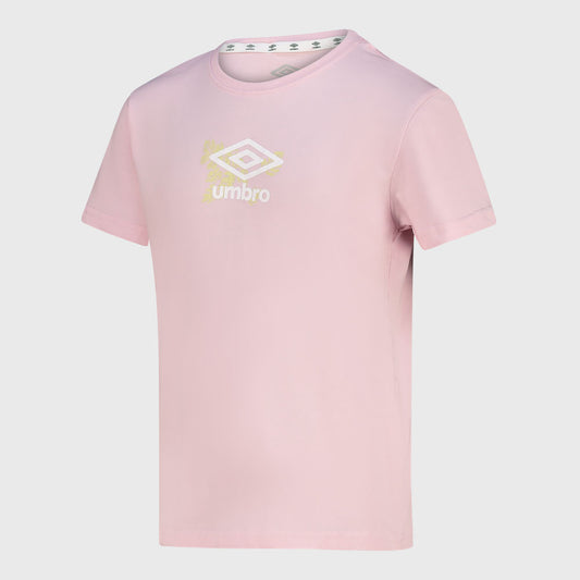 Umbro Youth Willow Boyfriend Tee Pink