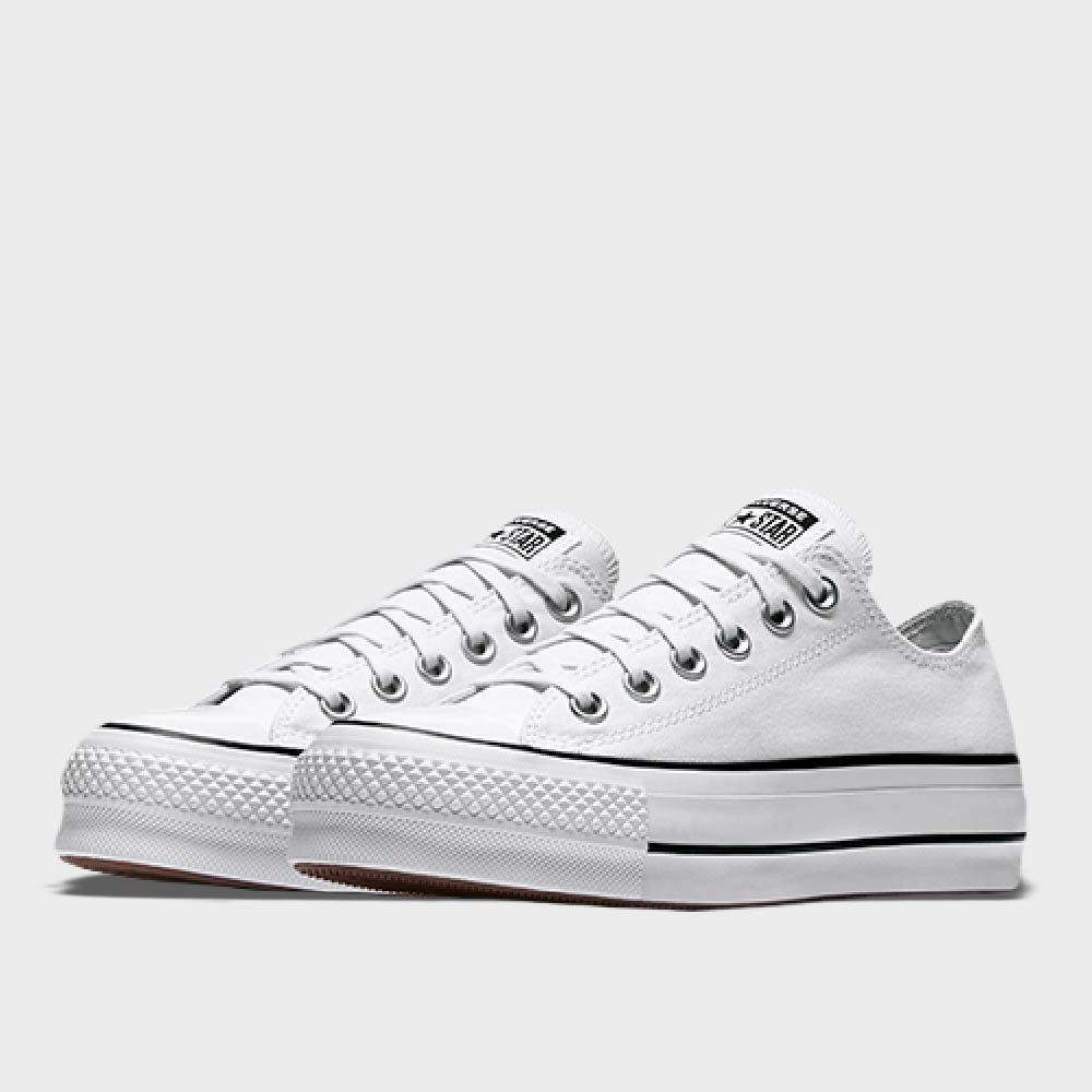 Converse WOMENS All Star Platform Low Top Sneakers White