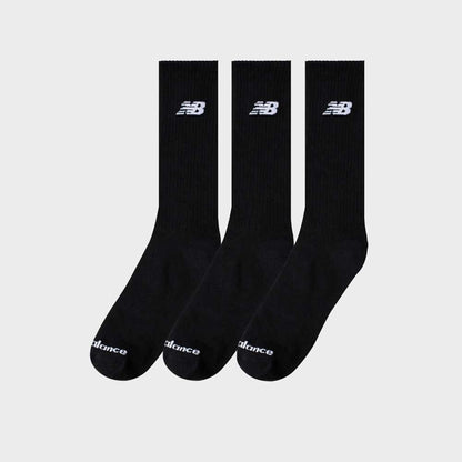 NEW BALANCE 3-Pack Lightweight Crew Socks BLACK