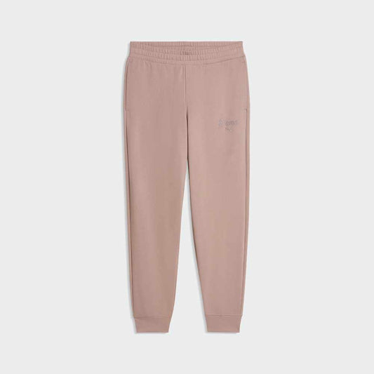 Puma Womens Essential Script Comfort Track pant Beige