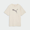 Puma Womens Essential Graphic Animal Relaxed Tee Beige