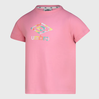Umbro Girls Mila Logo Tee Pink
