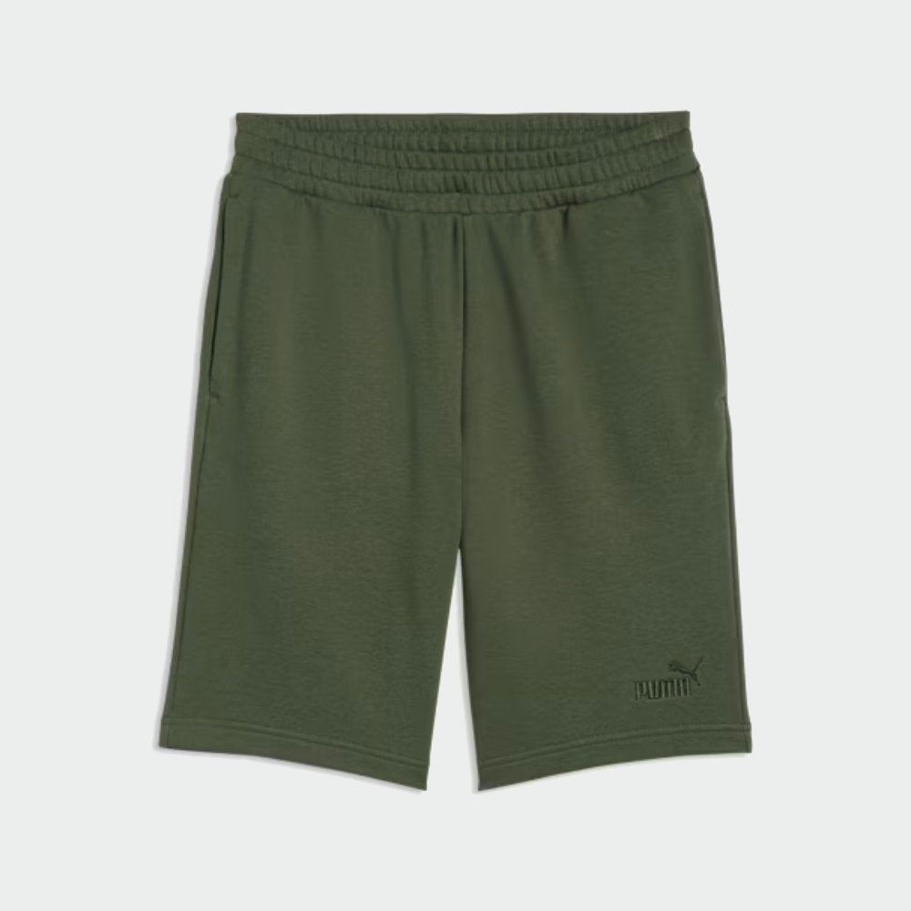 Puma Mens Essential No1 Logo Shorts 10" Green