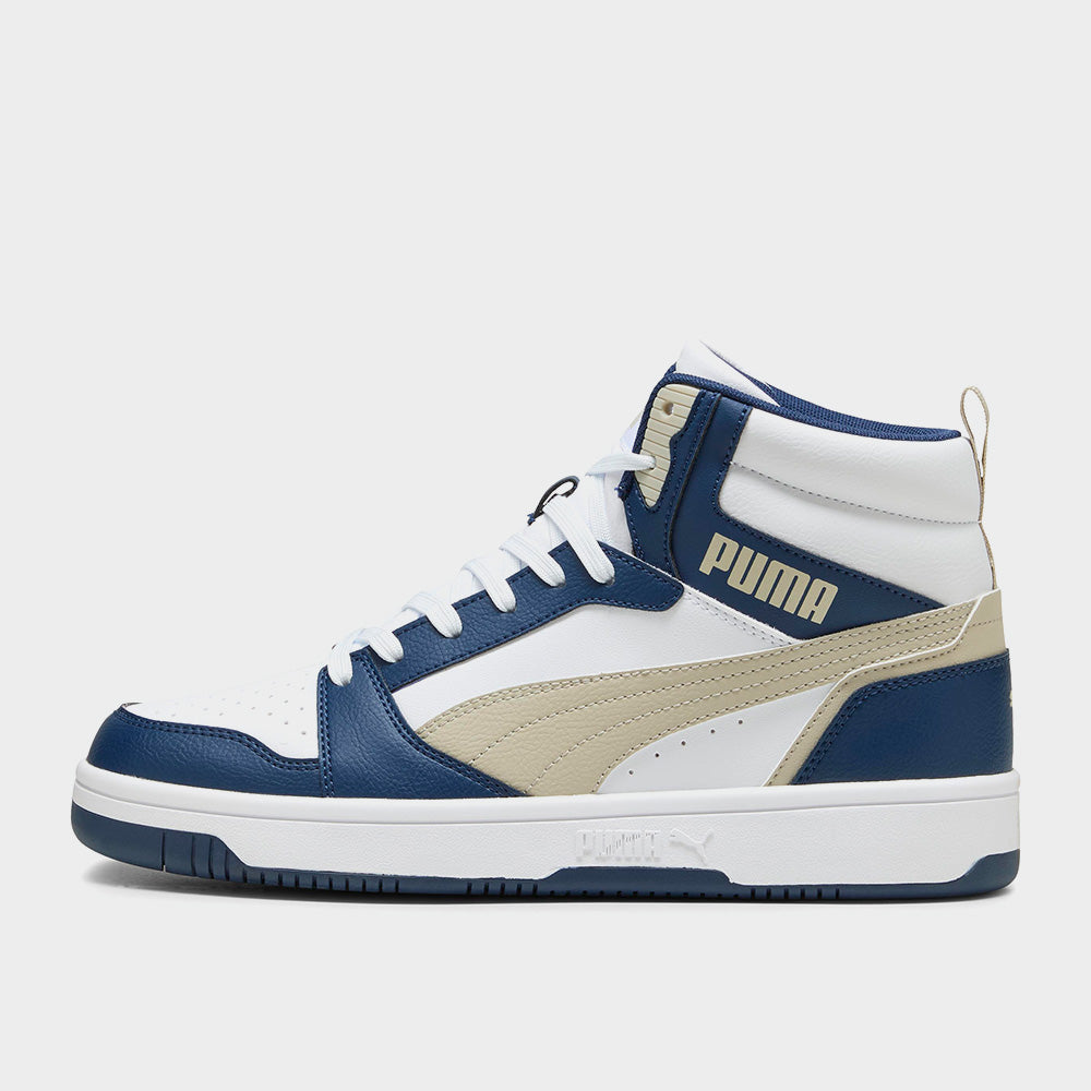 Puma Mens Rebound V6 Mid Sneakers Blue