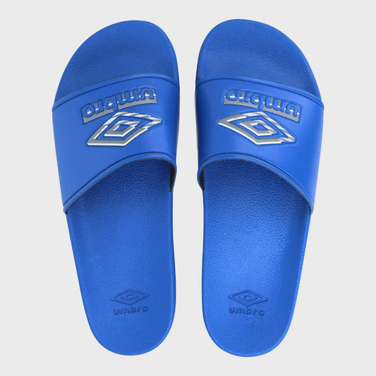Umbro Mens Triple Logo Slides Blue