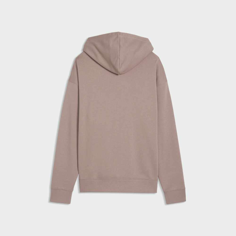Puma Womens Essential Script Comfort Hoodie Brown