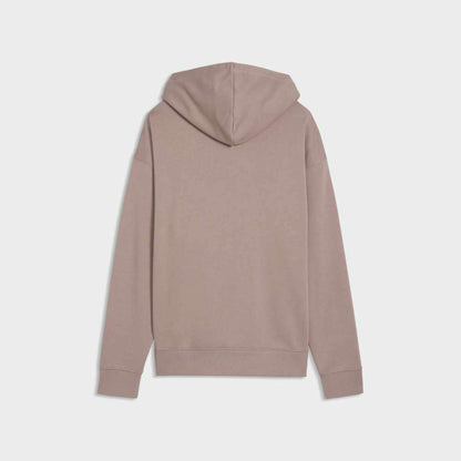 Puma Womens Essential Script Comfort Hoodie Brown