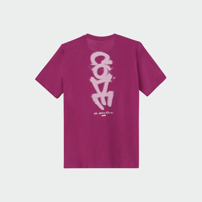 Code Mens Grafitti Splatter Graphic Tee Purple