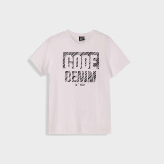 Code Mens Scratch Bg Graphic Tee White