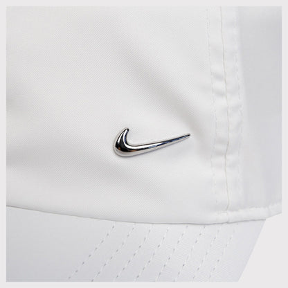 NIKE Heritage 86 Metal Swoosh Sport Cap WHITE