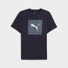Puma Mens Graphic Box Tee Navy
