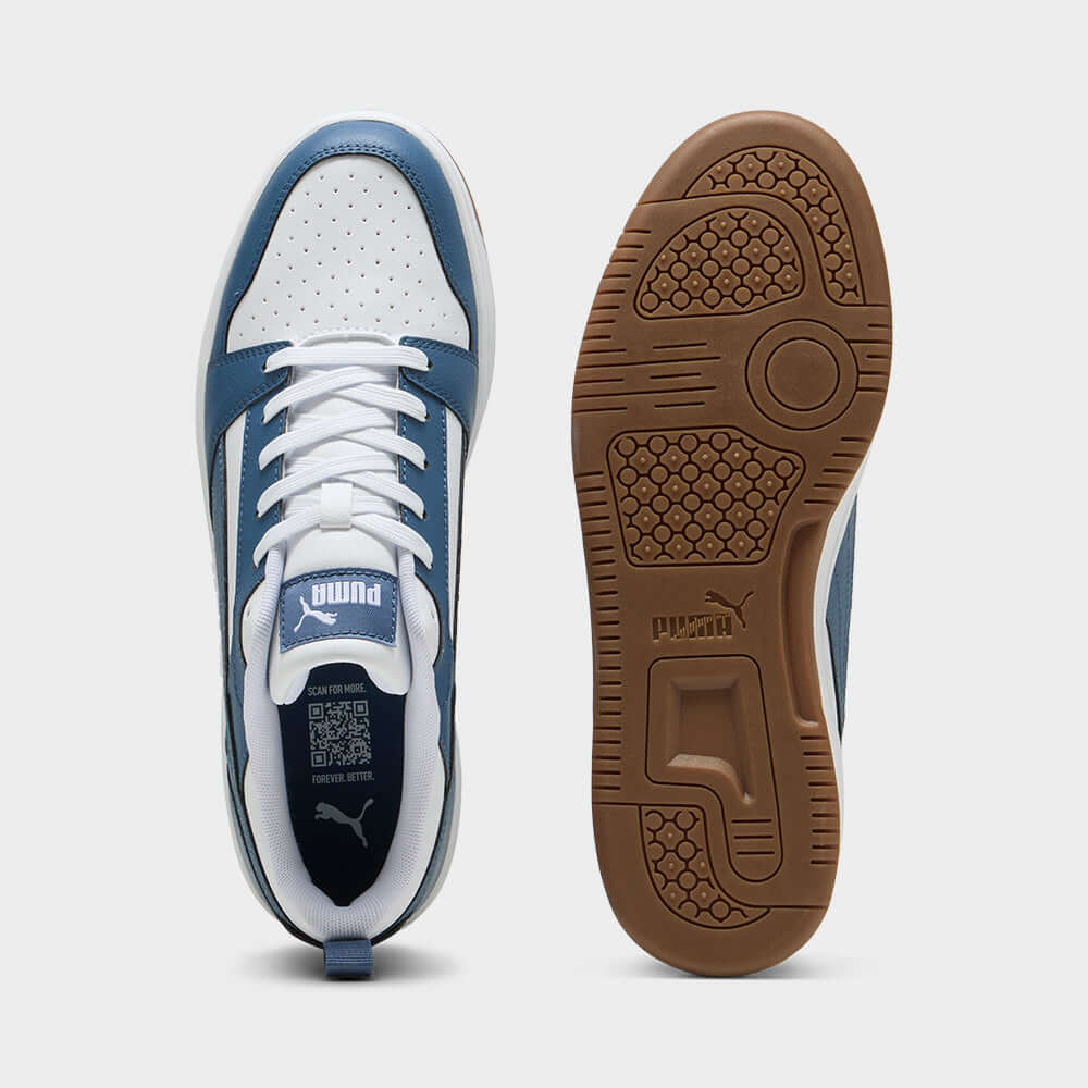 Puma Mens Rebound V6 Low Sneakers Blue