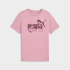 Puma Kids Graphic Logo Tee Pink