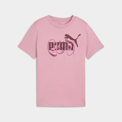 Puma Girls Graphic Logo Tee Pink