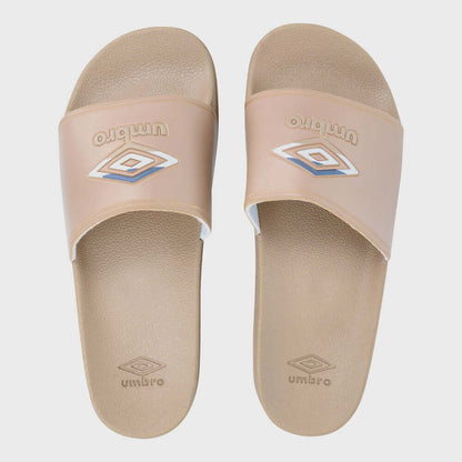 Umbro Mens Triple Logo Slides Beige