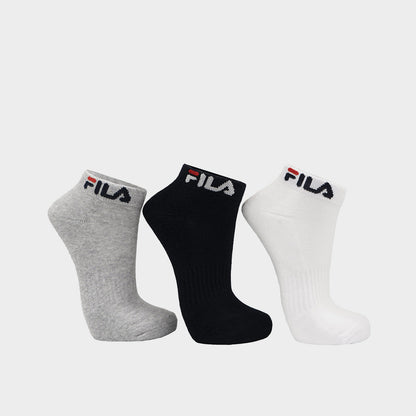 FILA 3 Pack Anklet Stallone Socks GREY