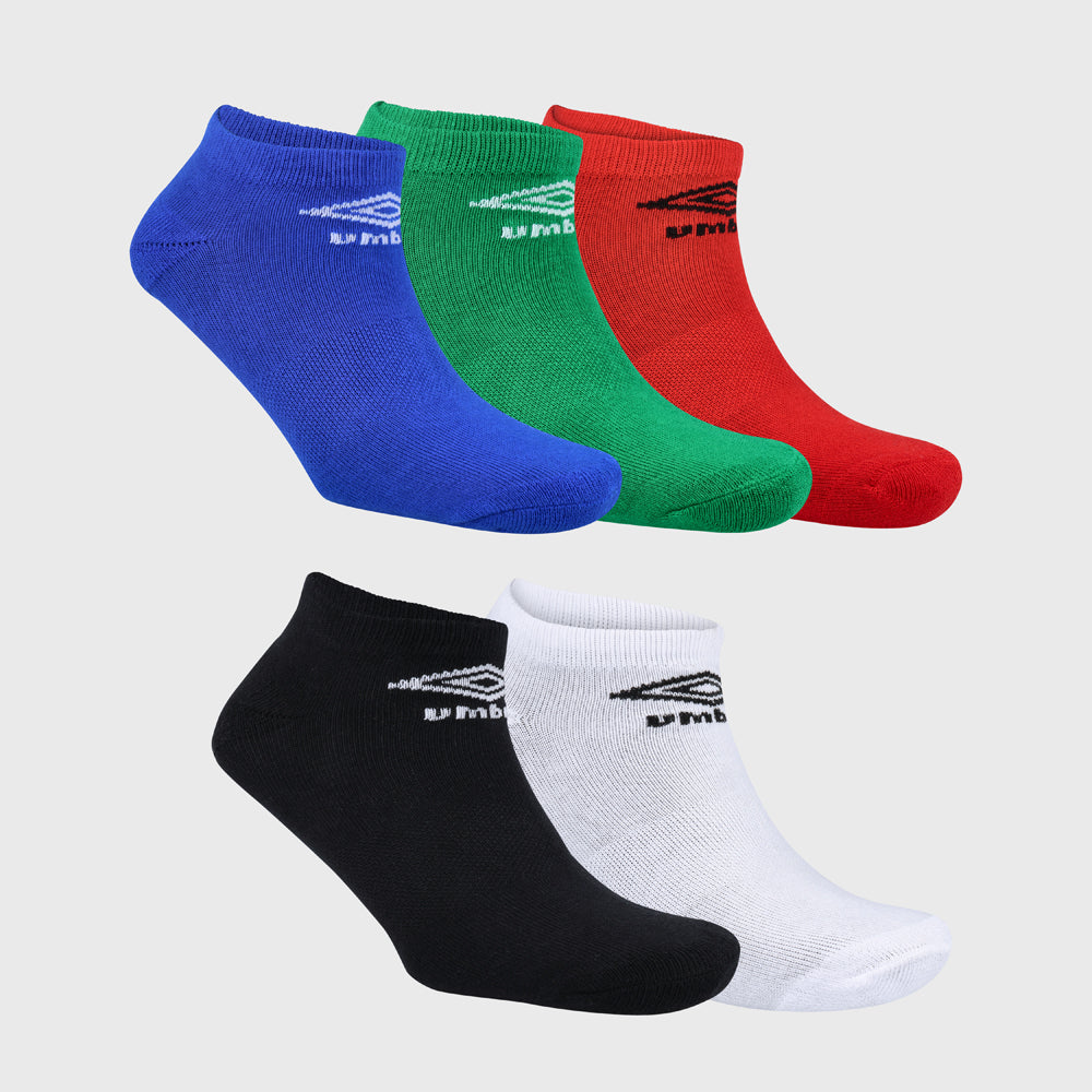 UMBRO 5 Pack Anklet Sock WHITE