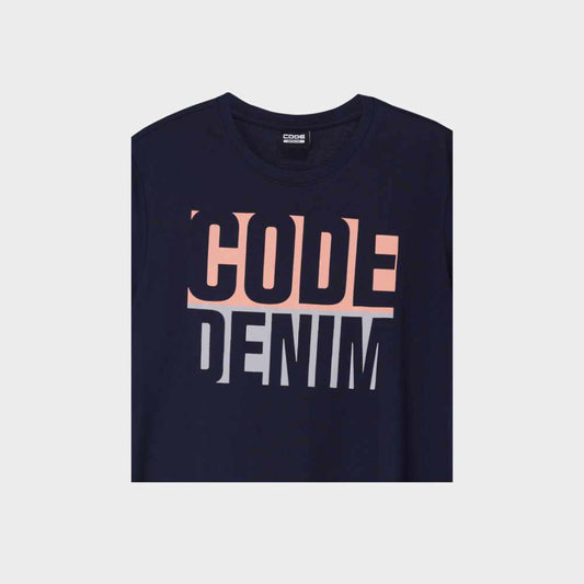 CODE MENS Bleedblock Graphic tee BLUE