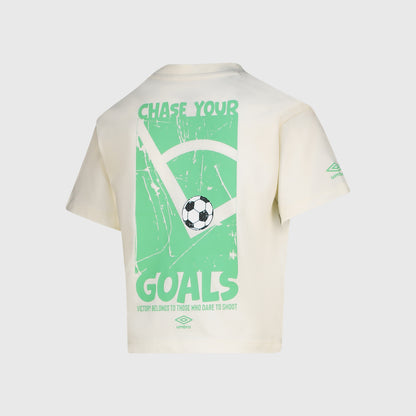 Umbro Boys Midfielder Tee Beige