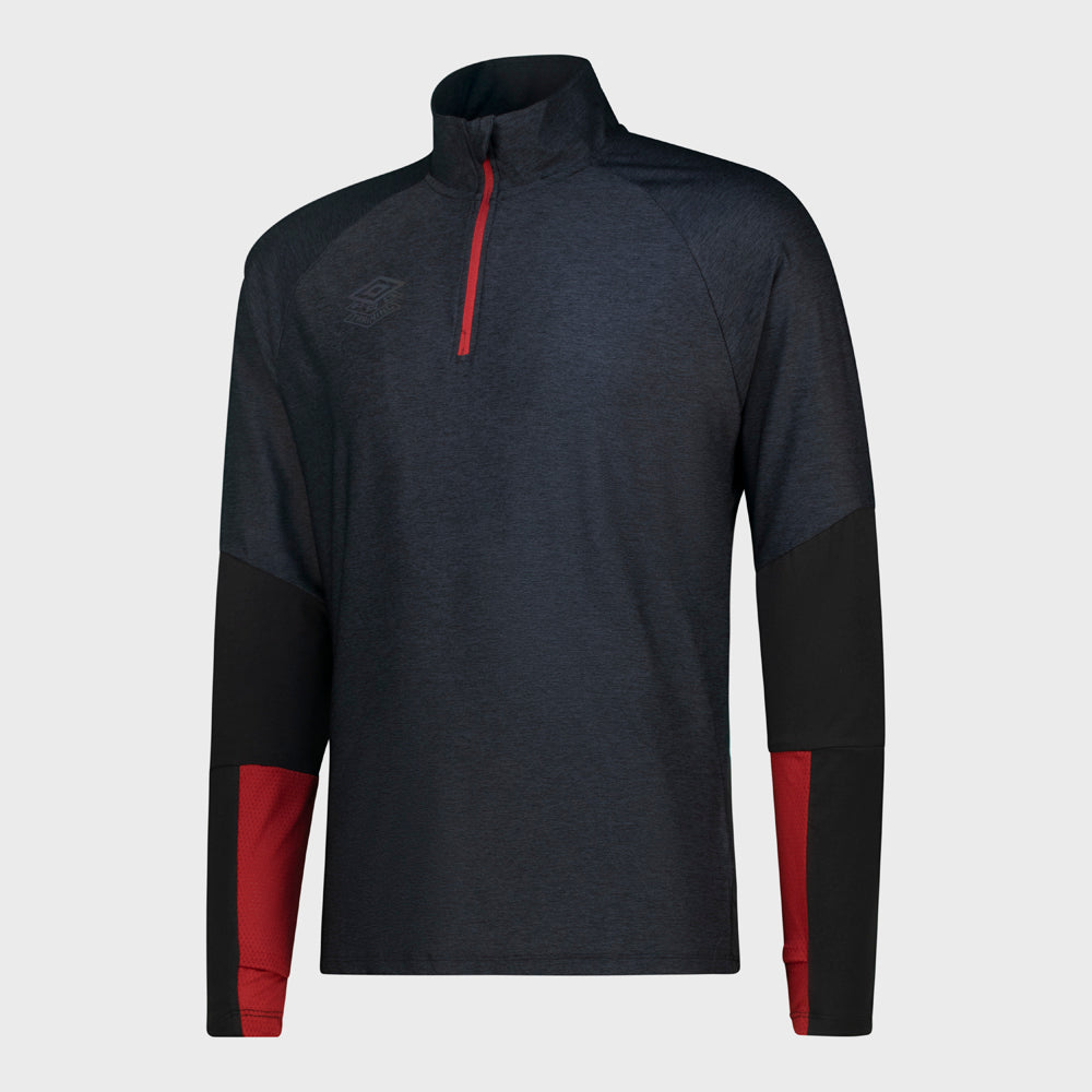 Umbro Pro Mens Pro Training Half Zip Top Black