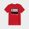 Code Mens Flock Honeycomb Block Graphic Tee Red
