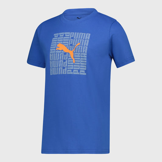 PUMA MENS Graphic Box Tee BLUE
