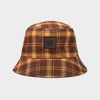 Code Unisex Check Print Bucket Hat Brown