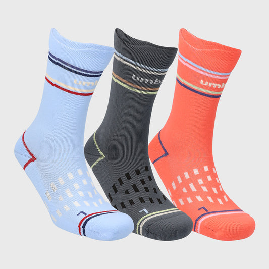 UMBRO Running  crew socks pack of 3 ORANGE