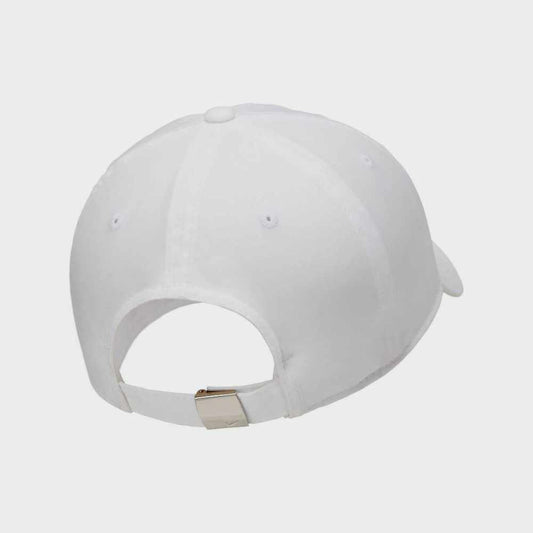 Nike Dri Fit Club Metal Swoosh Peak Cap White