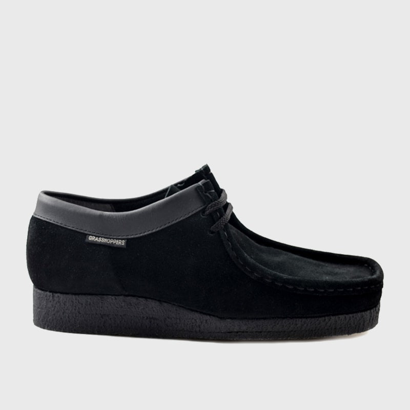 Grasshopper Mens Suede Softee Moccasins Black