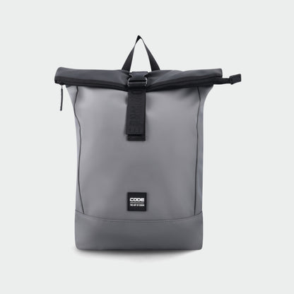 Code 2 Tone Fold Over Backpack Grey