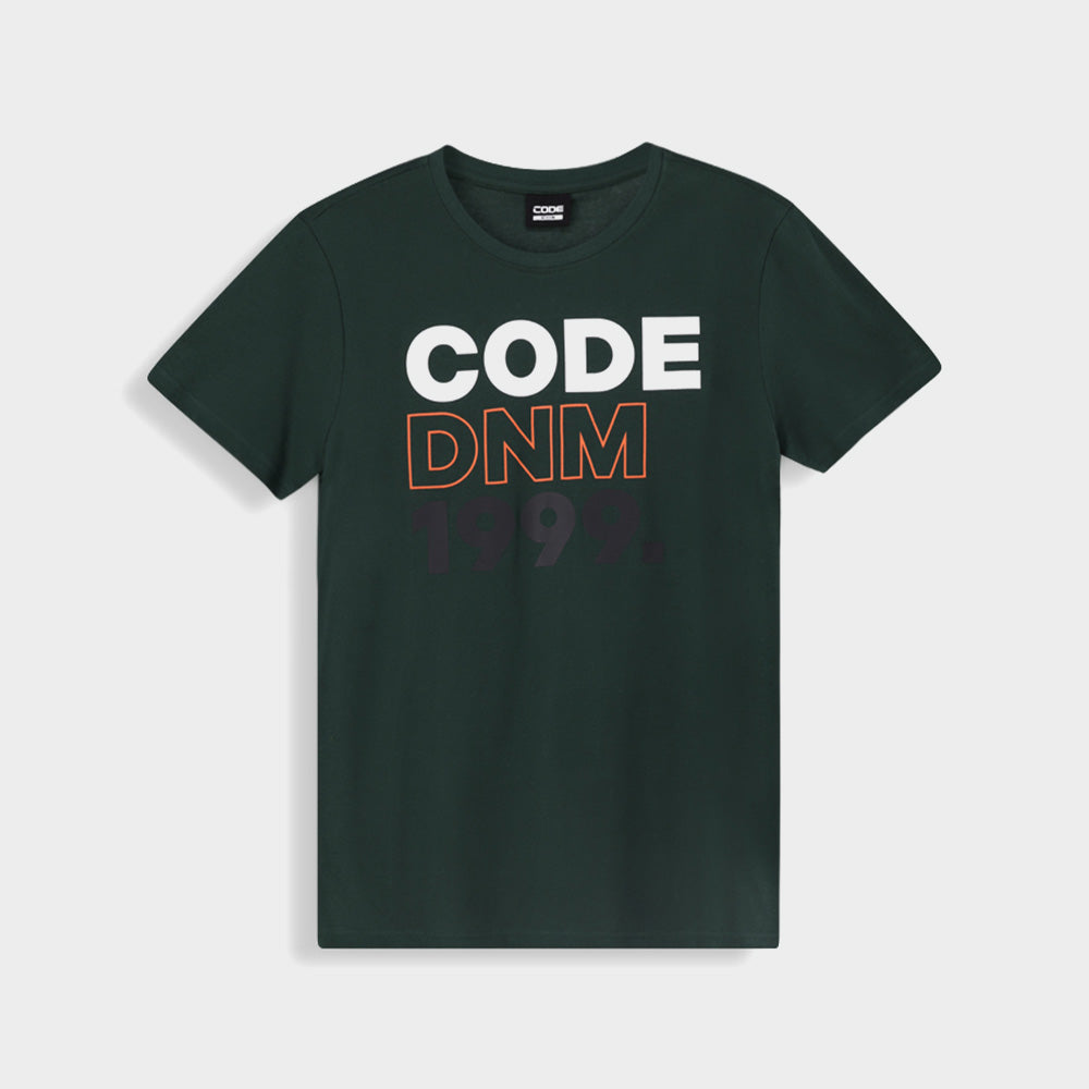 Code Mens Left Align Graphic Tee Green