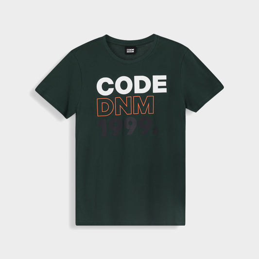CODE MENS Left Align Graphic Tee GREEN