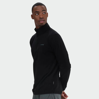 HI-TEC MENS Mens Tech Quater Zip BLACK