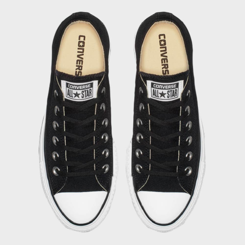 Converse WOMENS All Star Platform Low Top Sneakers Black