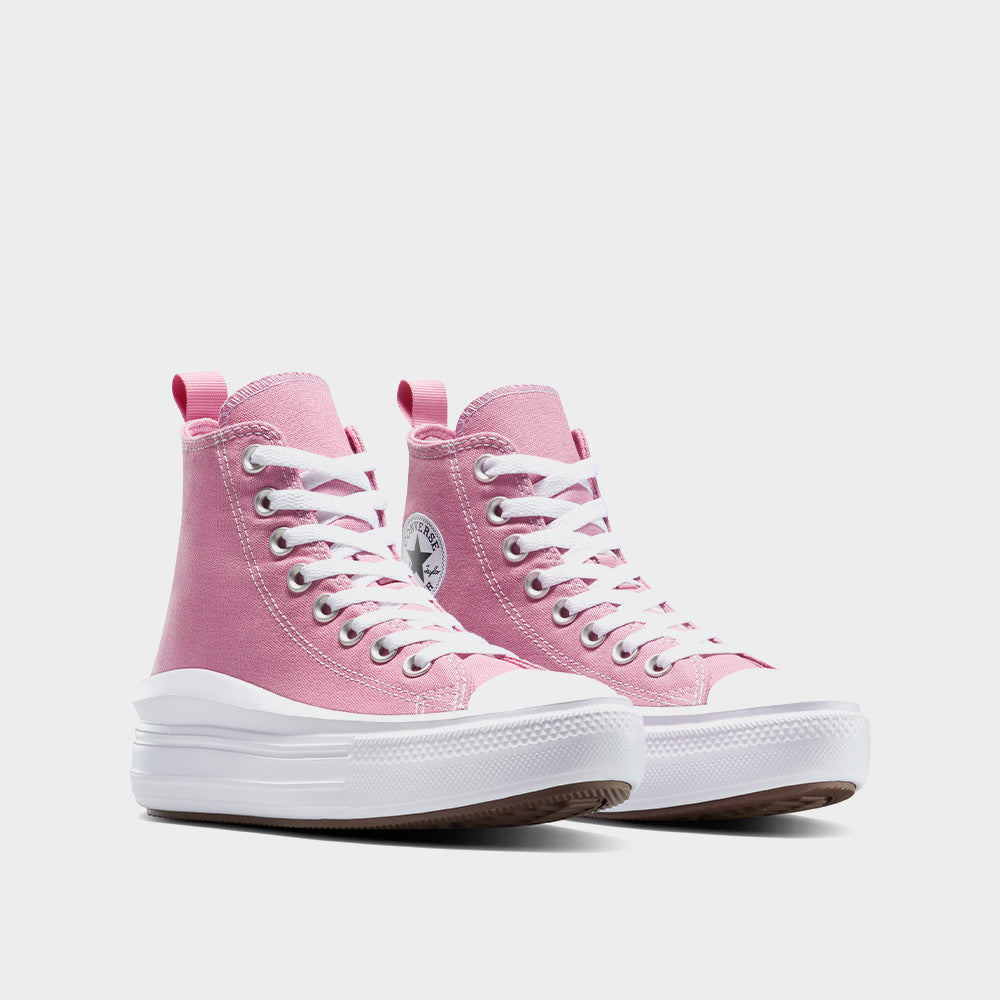 Converse Youth All Star Move Platform High Top Sneakers Pink