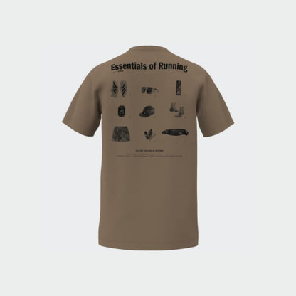 Adidas Mens Run Essential Tee Brown