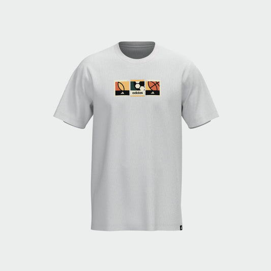 Adidas Mens Memories Of Sport Stamps Tee White