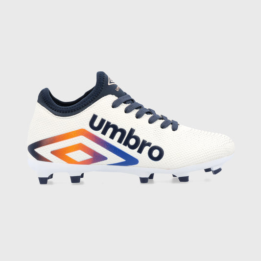 Umbro Youth Aurora III FG Football Boots White