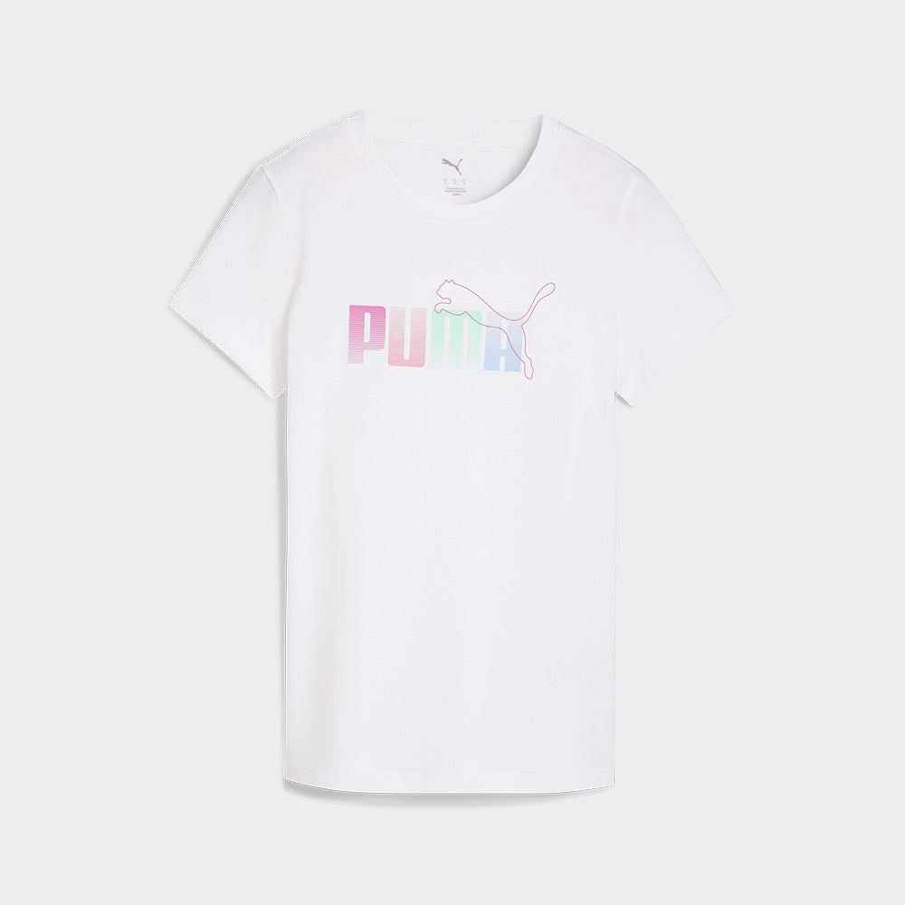 Puma Womens Graphic Stacked Tee White